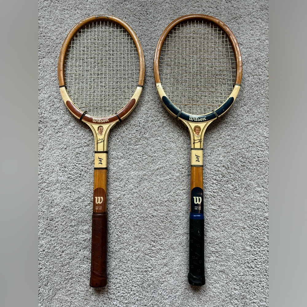 Vintage tennis rackets